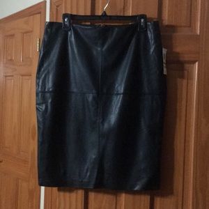 NWT faux leather skirt